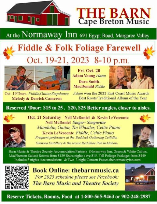 Fiddle & Folk Foliage Farewell at the Barn in Margaree
